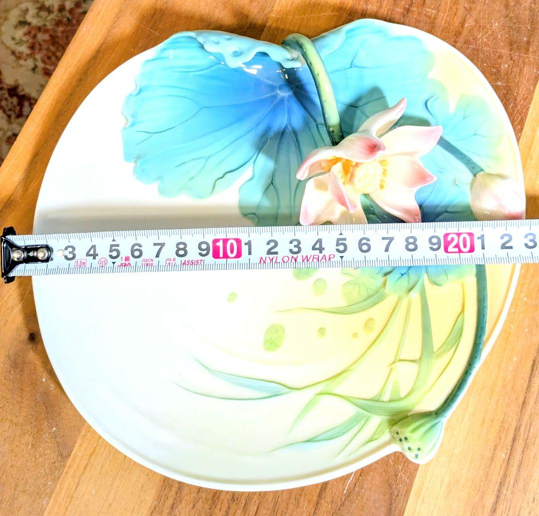 ❤️台湾「フランツ・コレクション」蓮の花 の陶器皿箱入り❤️1765