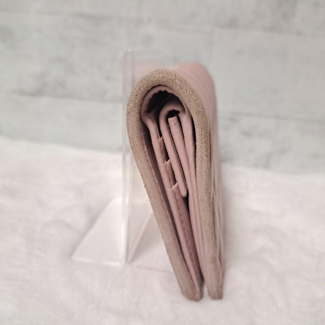 MIU MIU ミュウミュウ マテラッセ 二つ折り財布 ピンク 現行