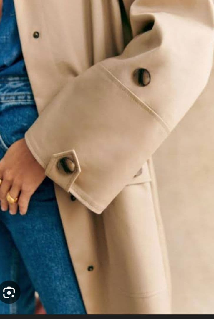 Sezane Hugo Parka セザンヌの春コート、ベージュ38 M-L