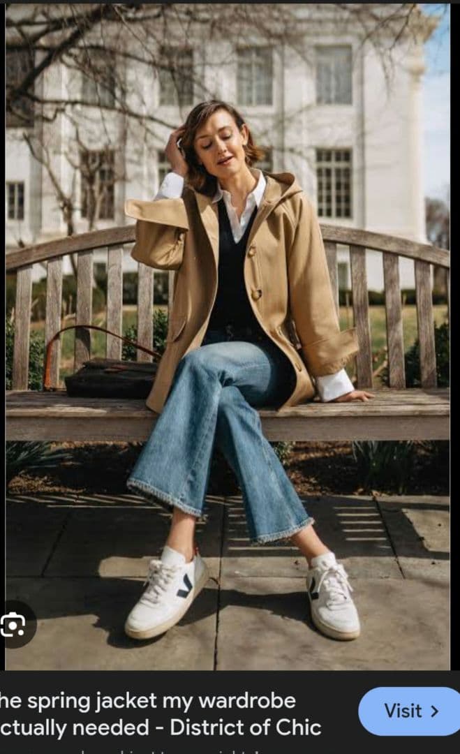 Sezane Hugo Parka セザンヌの春コート、ベージュ38 M-L
