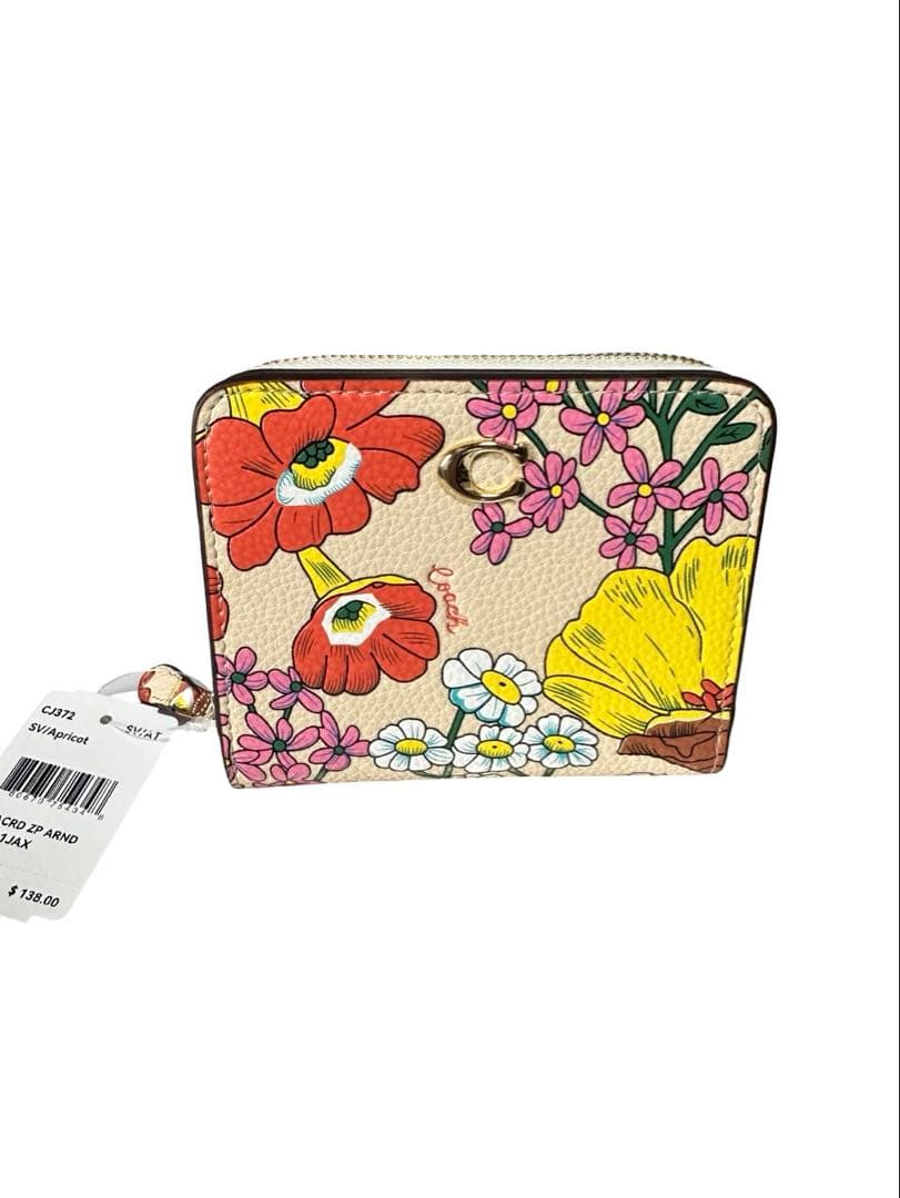 『新品』COACH コーチフローラル花柄 三つ折り財布コンパクトウォレット 人気