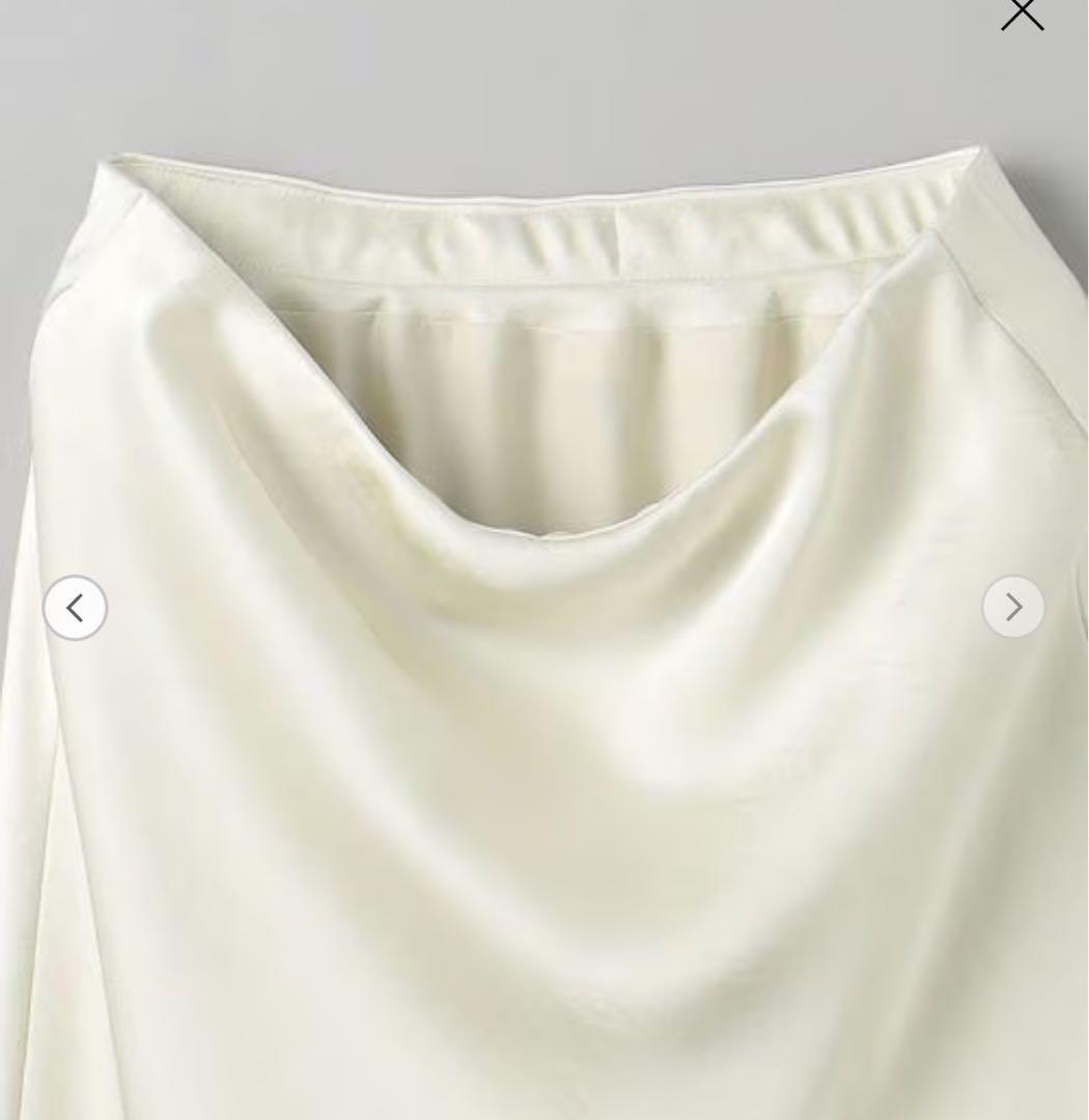 ほぼ新品＊BEAUTY&YOUTH UNITED ARROWSサテンスカート白;