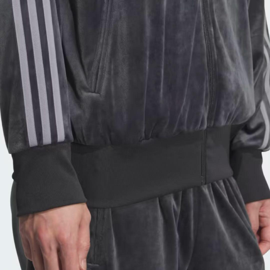 週末限定価格◆ 完売品 アディダス トラックトップ ベロア ダークグレー 2XL