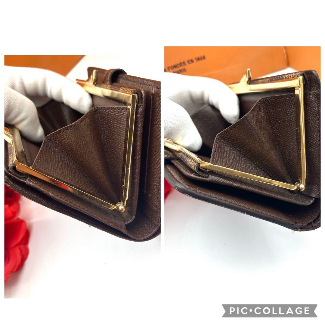 【極美品】ルイヴィトン ダミエ ヴィエノワ がま口 折り財布