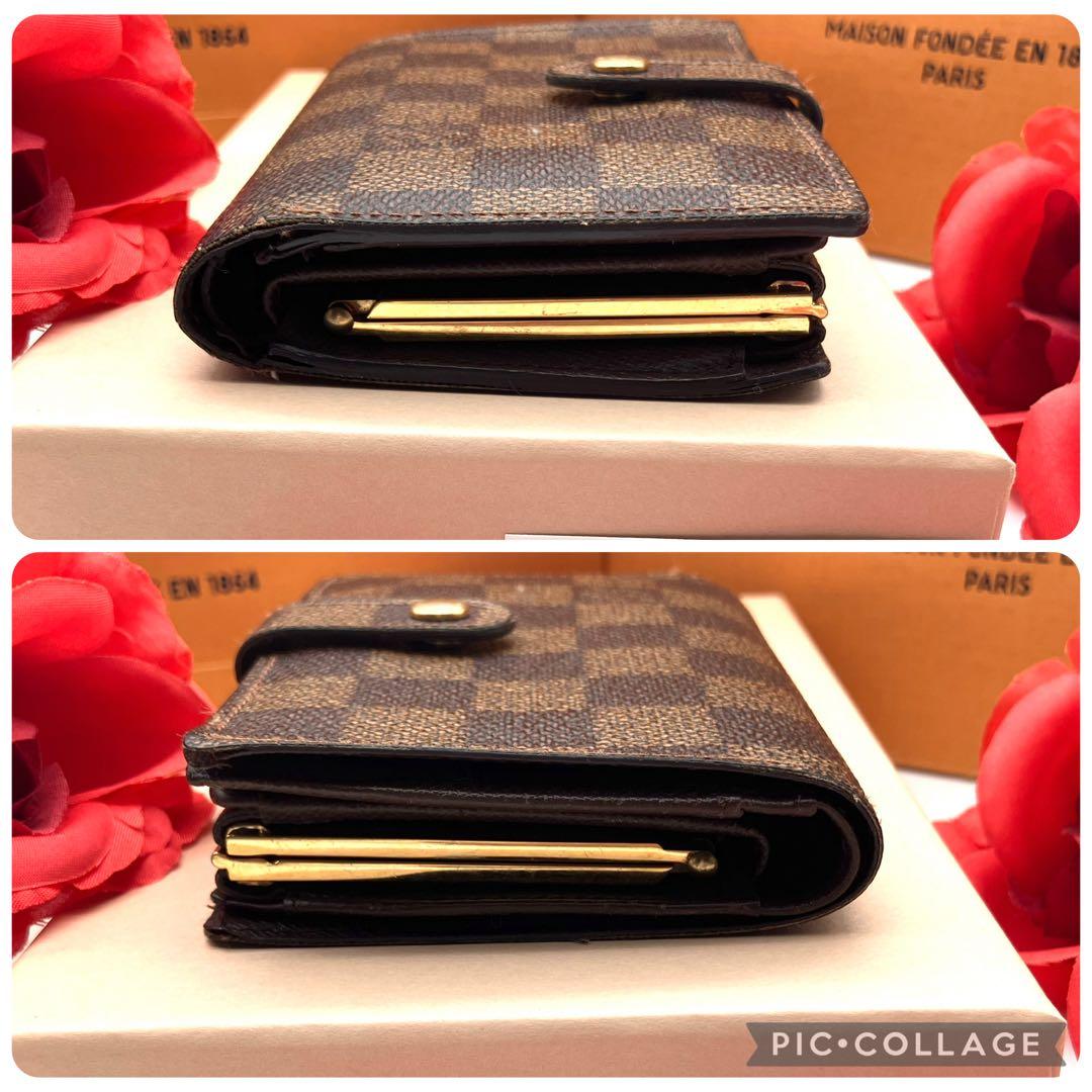 【極美品】ルイヴィトン ダミエ ヴィエノワ がま口 折り財布
