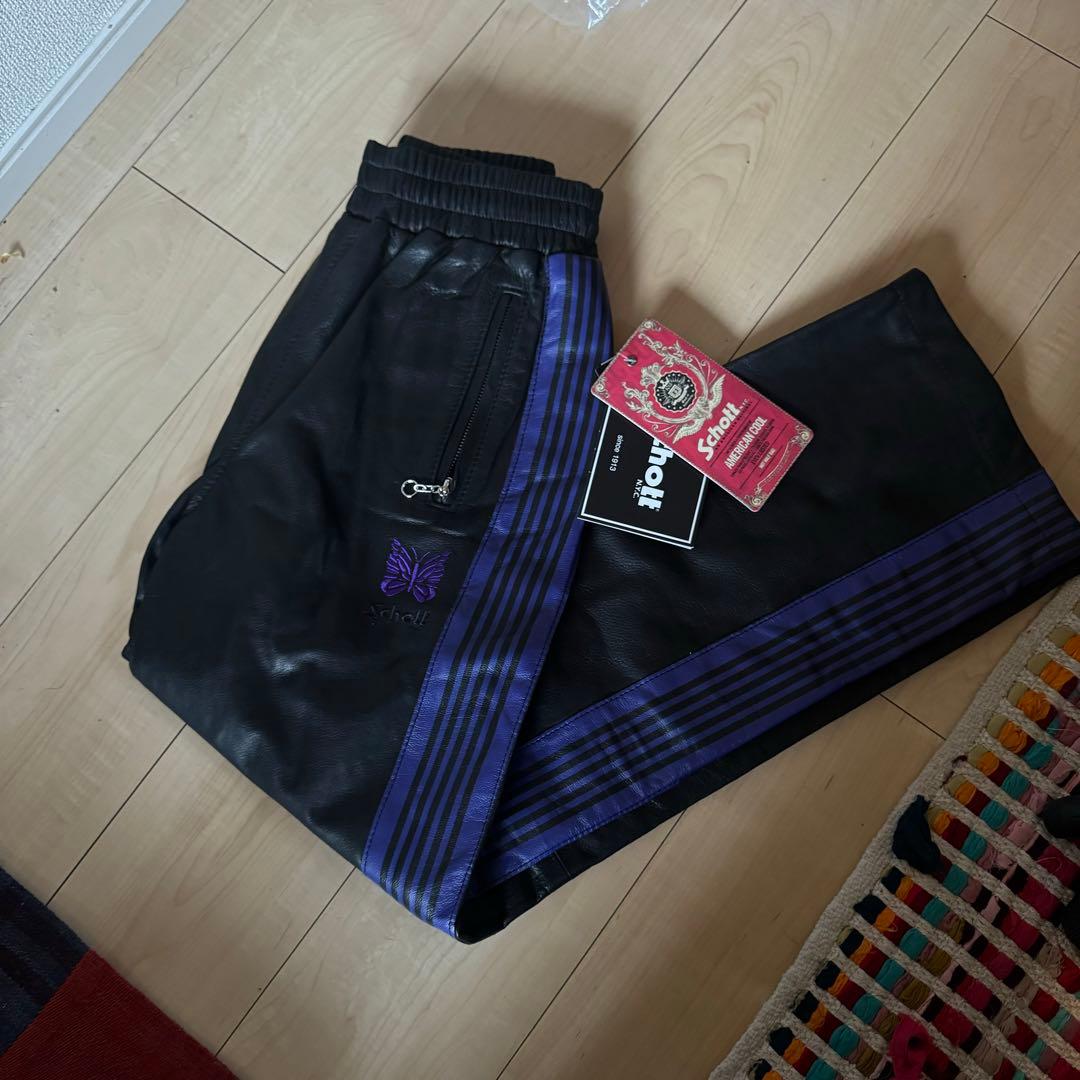 パンツ Needles Schott Track Pant-Cowbide Lether