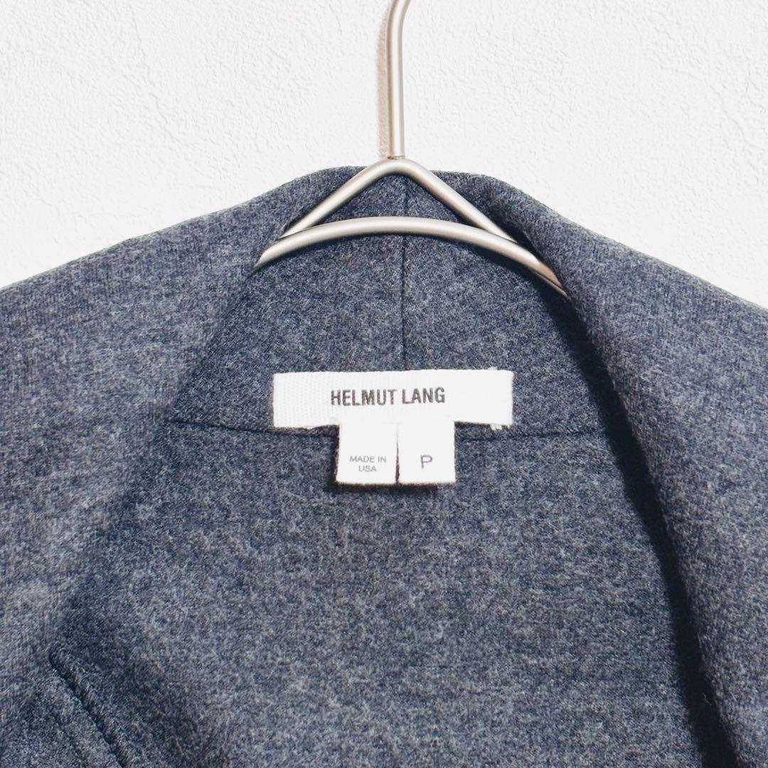 HELMUT LANG ウール　カーディガン　ライダースジャケット　グレー
