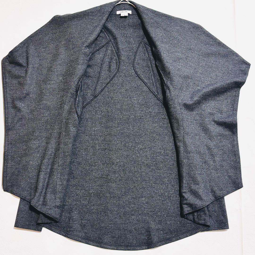 HELMUT LANG ウール　カーディガン　ライダースジャケット　グレー