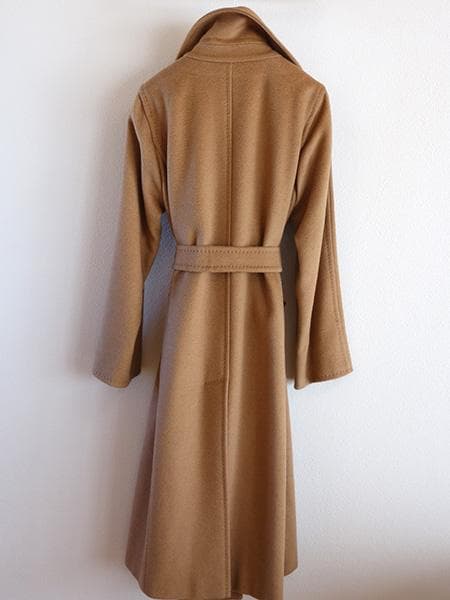 フ*u様 MaxMara■マックスマーラマニュエラアイコンコート36キャメル白タ