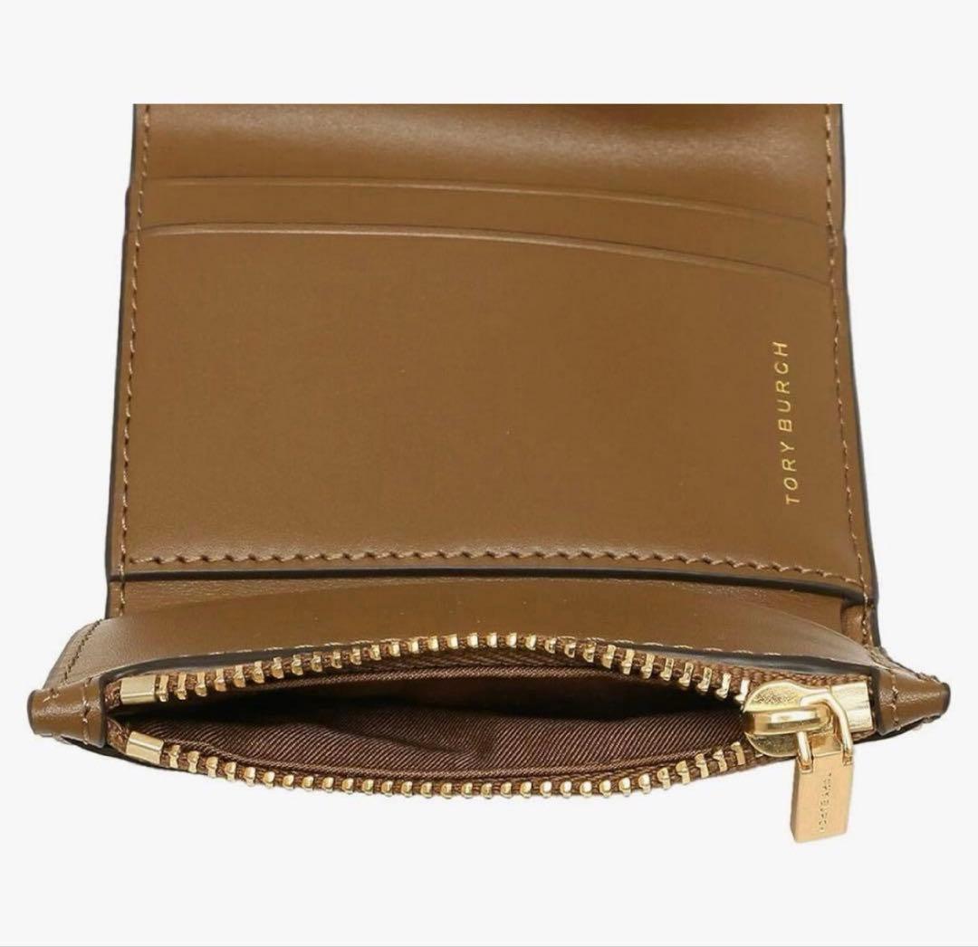 一点限り❗️トリーバーチ　三つ折り財布　新品　茶色　キャメル TORY BURC