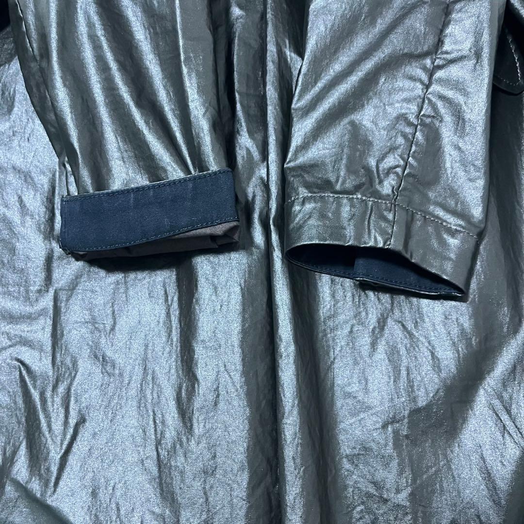 希少 LEMAIRE ベルト付き ロングコート 光沢 ブラック