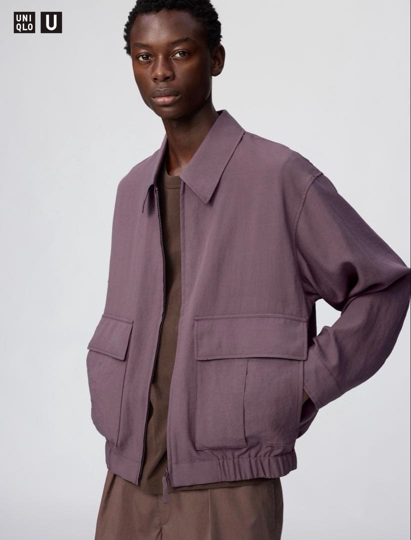 新品タグ付き Uniqlo U 2026SSショートブルゾン Lサイズ