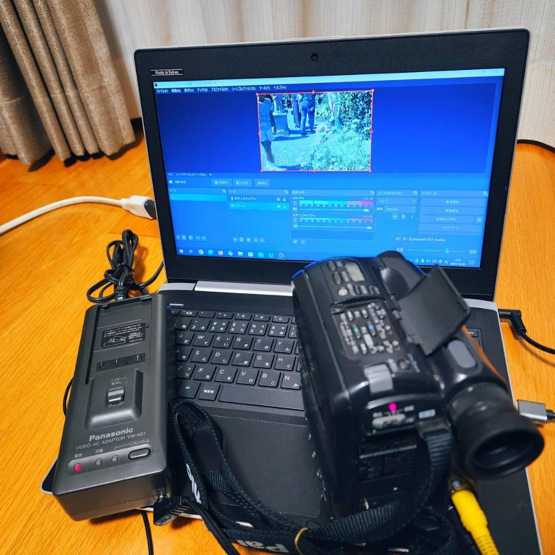 【動作確認済】Panasonic 高画質 S VHS-C ビデオカメラ セット