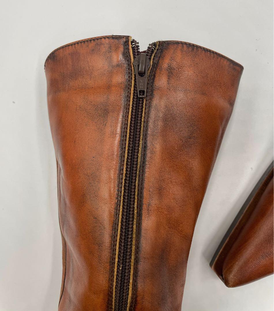 El Dantes ロングブーツ ブラウン 本革 23cm ヴィンテージ