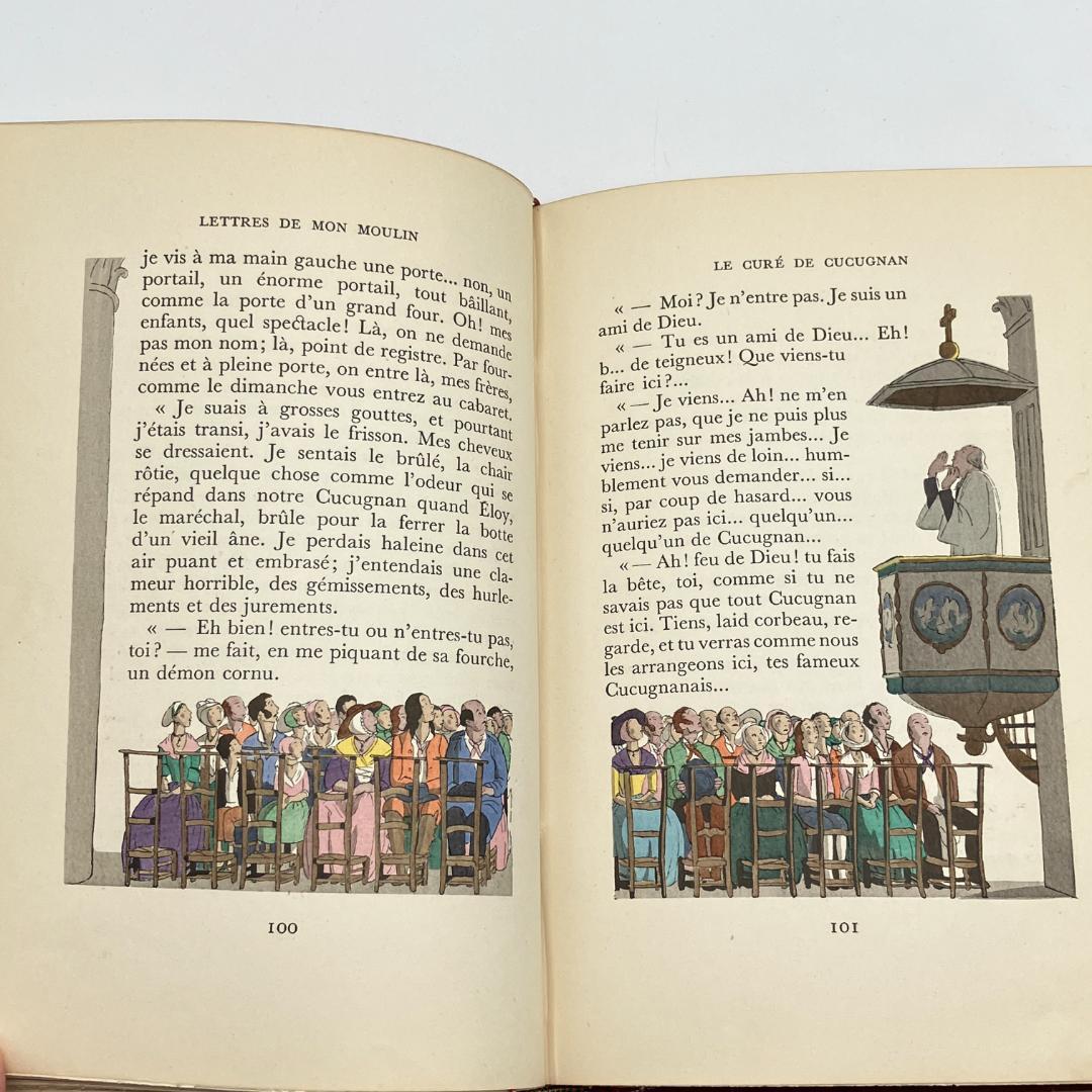 美革装丁　挿絵本　A.E.マルティ　風車小屋便り　1947年 フランス語　限定