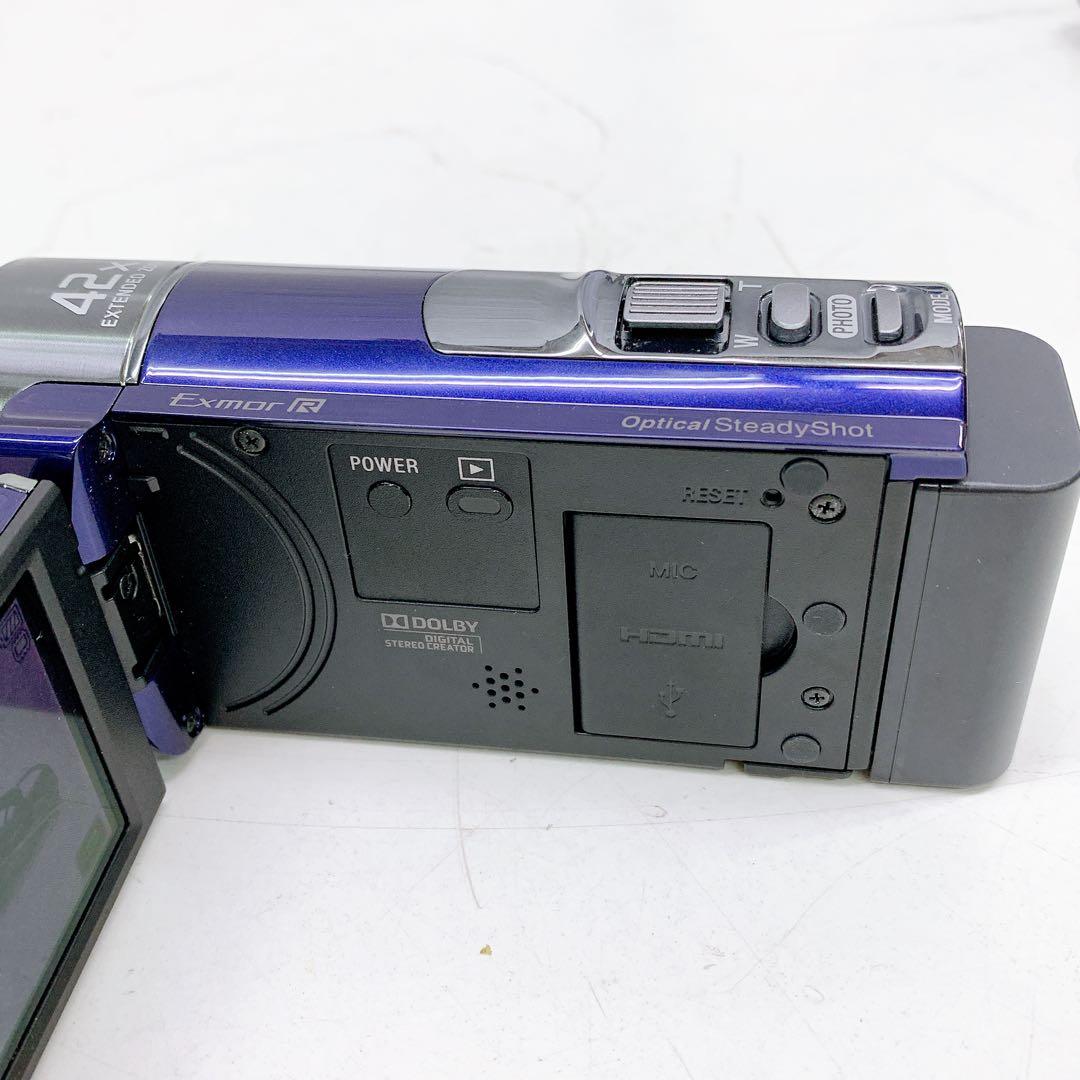 2AB20 SONY Handycam HDR-CX180 ブルー ビデオカメラ