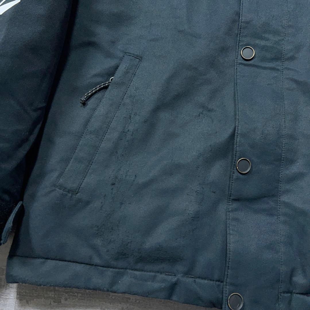 VOLCOM スノーボードウェア スキーウェア キッズ12Y ワッペン 黒