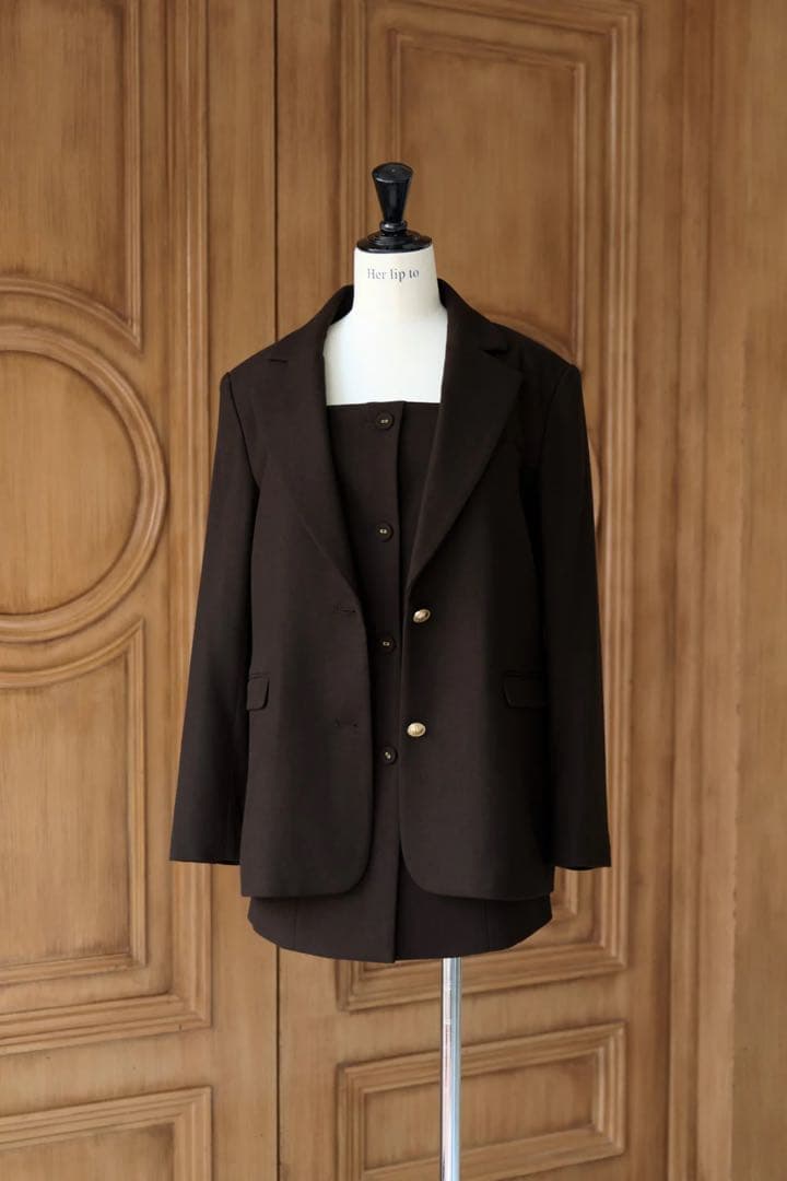 Romy Wool-Blend Jacket / espresso / Sサイズ