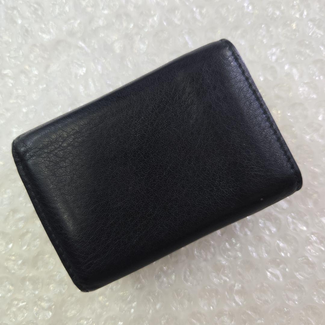 BALENCIAGA 　バレンシアガ　ペーパー ミニ　三つ折り財布 ブラック