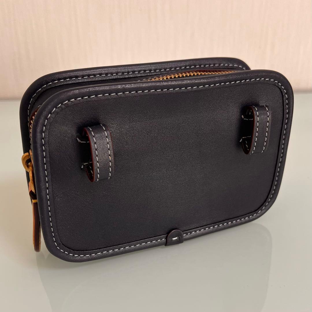 『美品』COACH コーチ　レザー　ウエストポーチ　ネイビー