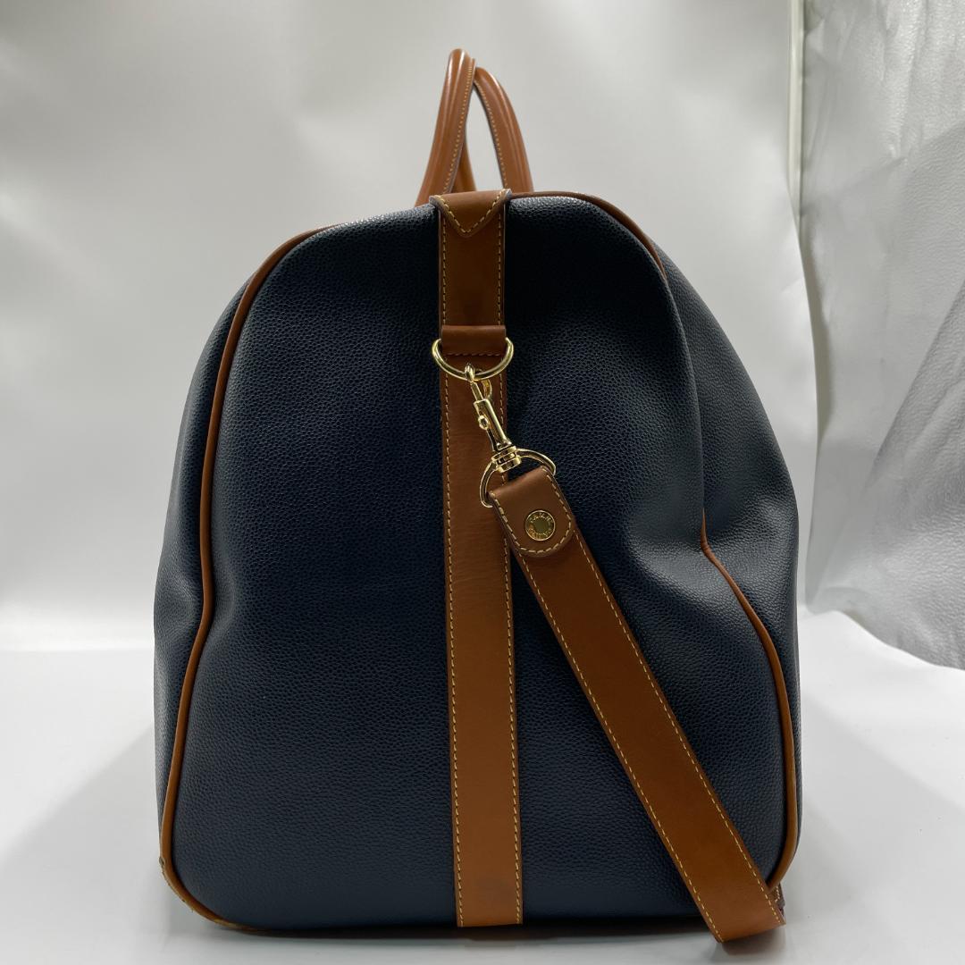 良品 CAMEL ボストンバッグ レザー ネイビー 大容量