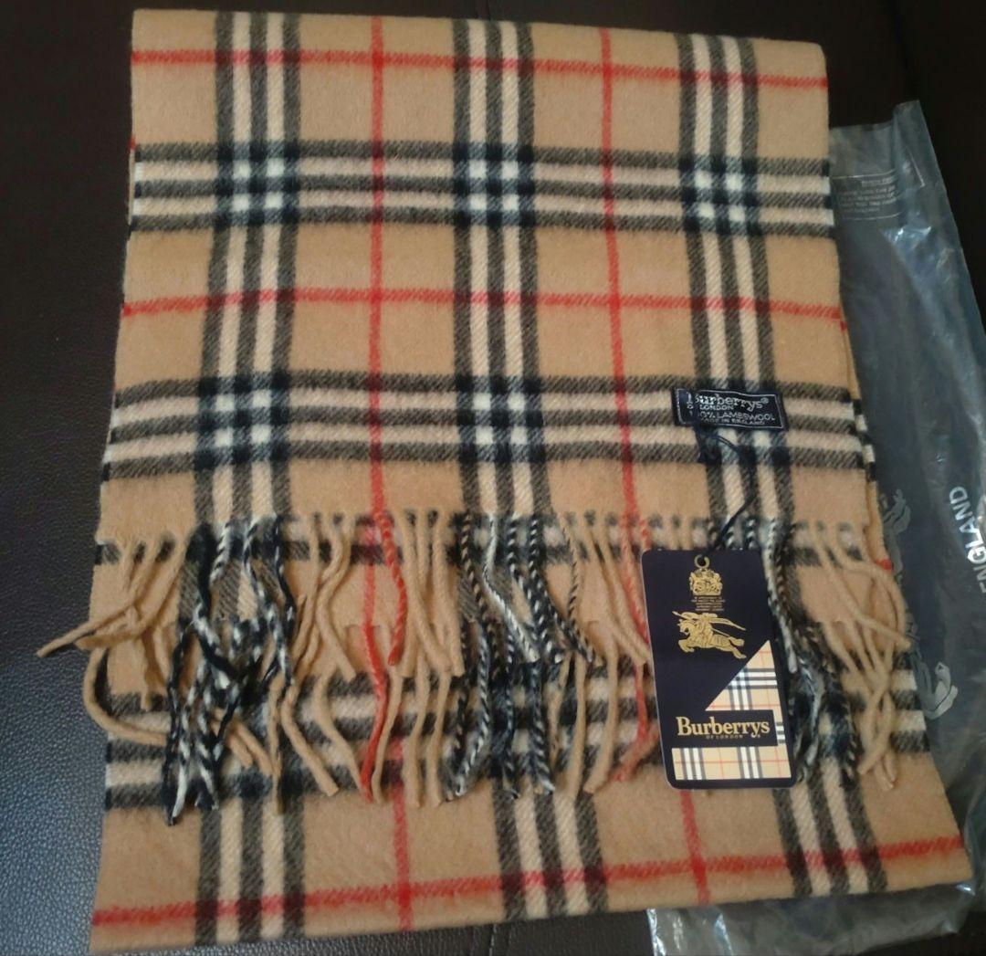 新品Burberrys チェック柄ウールマフラー