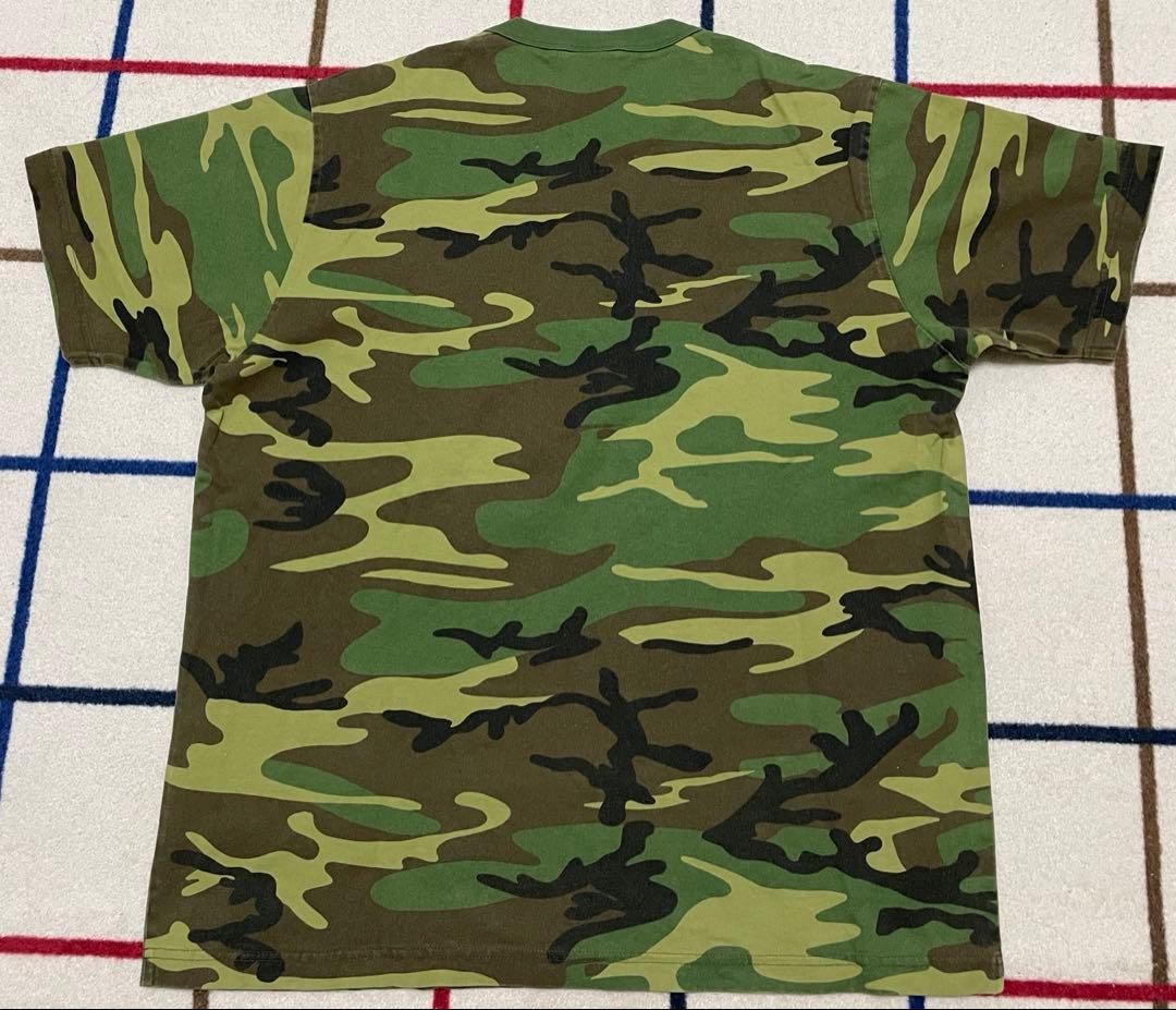 stussy script camo 迷彩柄 Tシャツ
