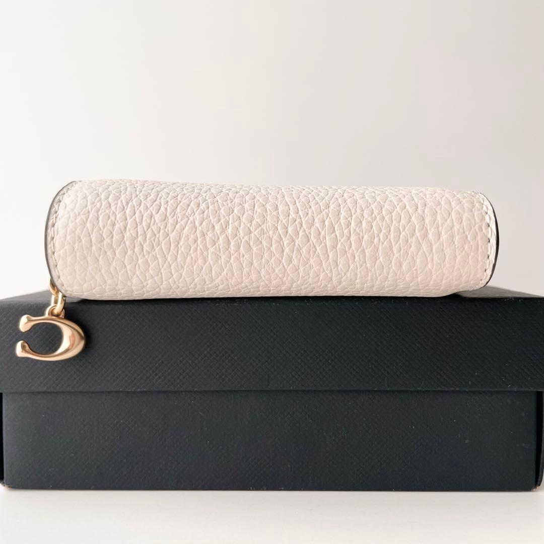 コーチ COACH 折り財布 レザー スナップ ウォレット アイボリー 新品