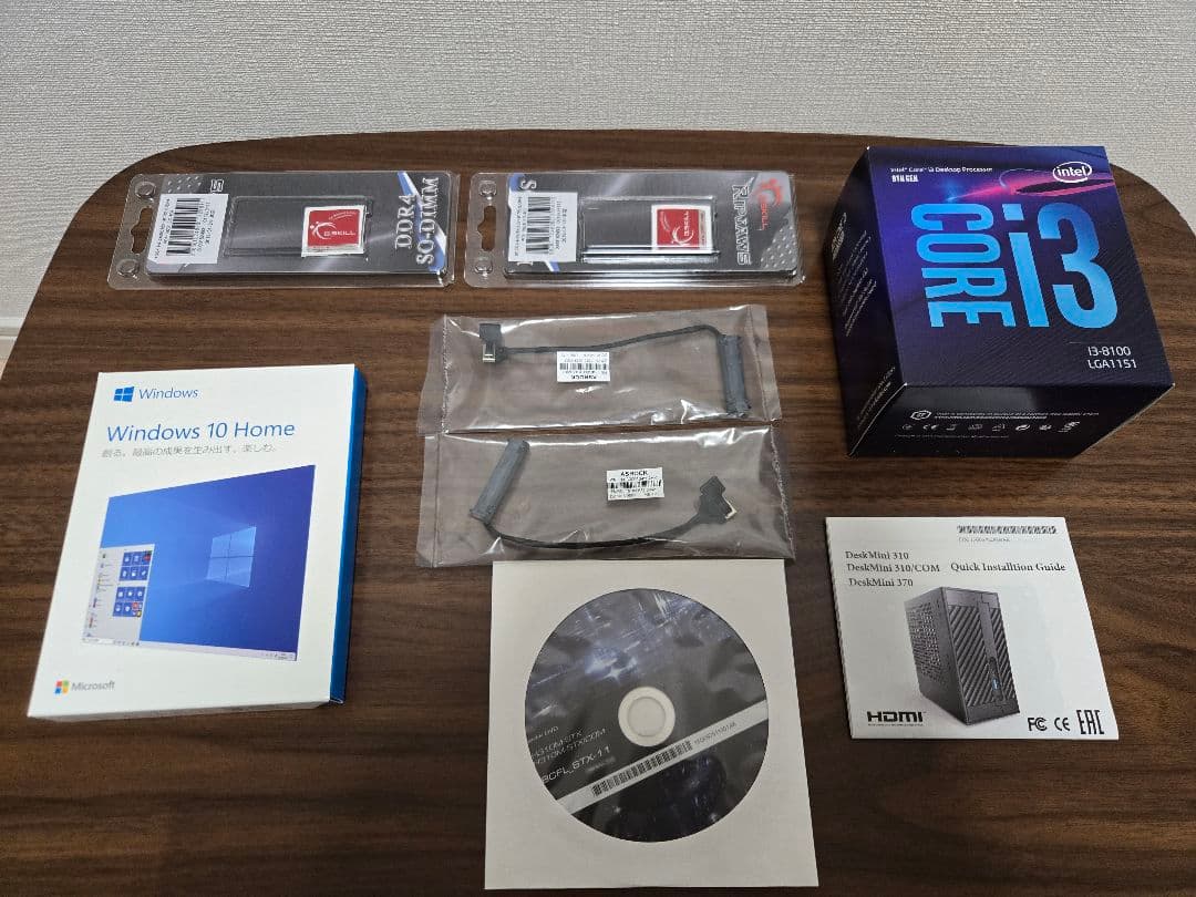 DeskMini 310 i3-8100 メモリ8GB アンテナ増設 箱付き
