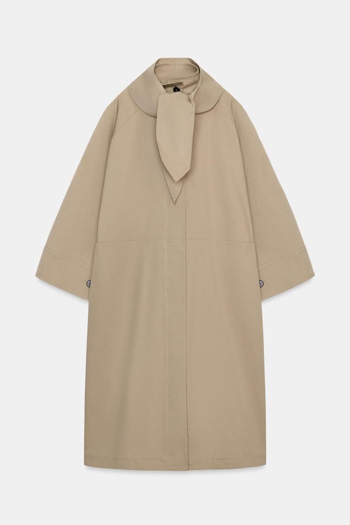ZARA オーバーサイズスカーフディテールトレンチコート Sサイズ