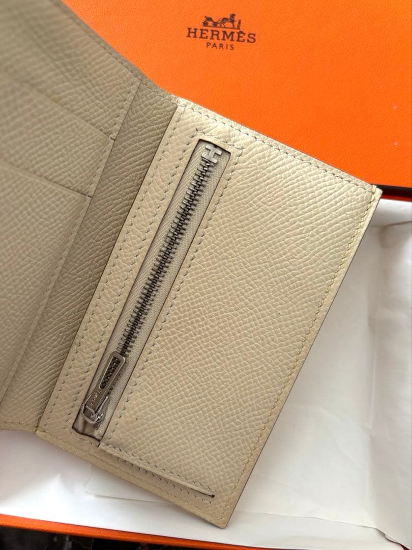 じゅんち★HERMES★財布 ベアンコンビネ 三つ折り ヴェルソ