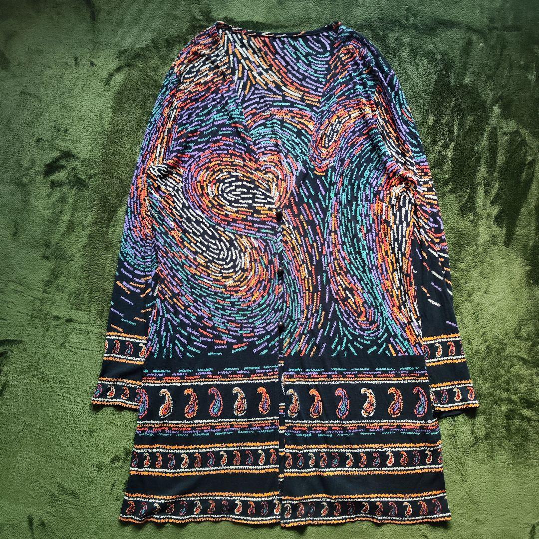 【美品】LEONARD レオナール　薄手ロングカーディガン Lサイズ