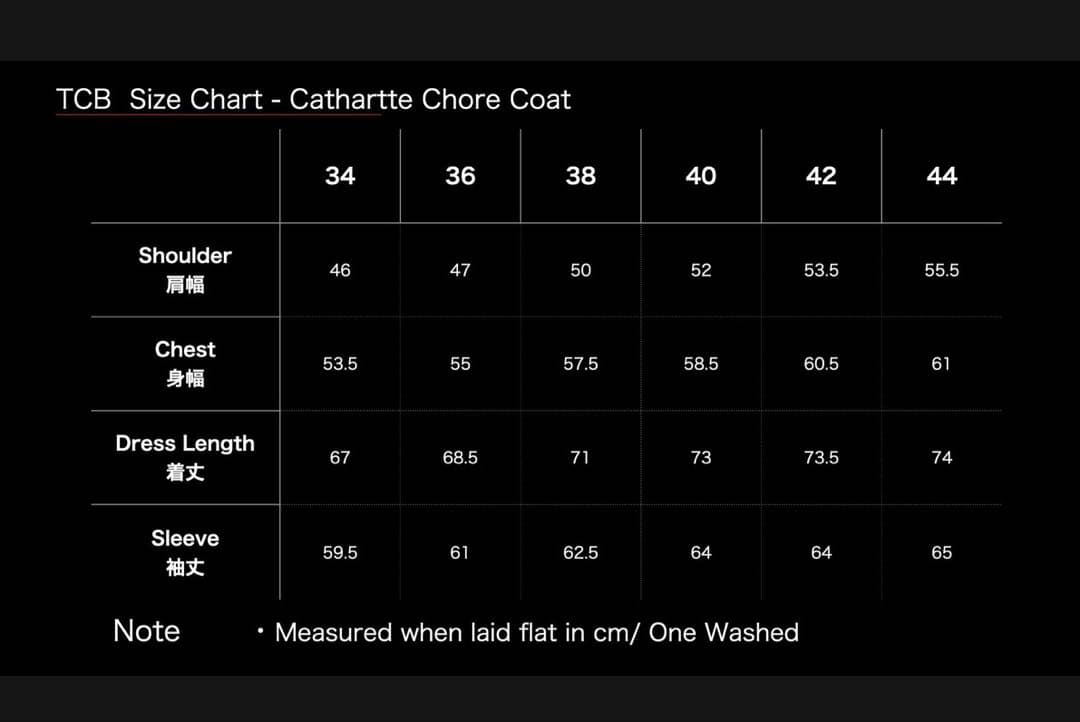 TCBジーンズ Cathartt Chore Coat 10oz カバーオール