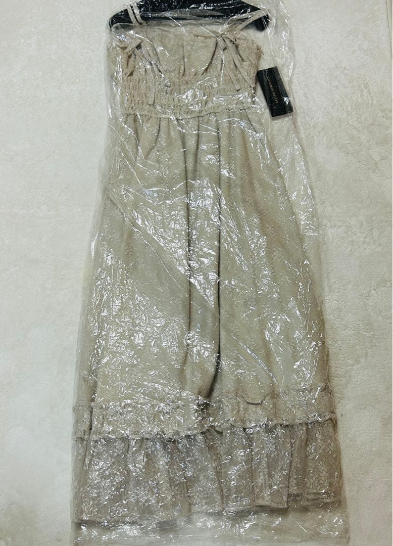 新品　Victorian Maiden レーシーロングアンダードレス　シナモン