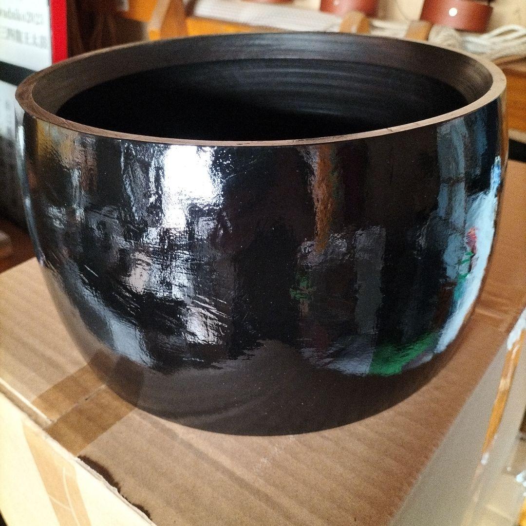 締太鼓　和太鼓　くり抜き胴　中古品（黒色）②