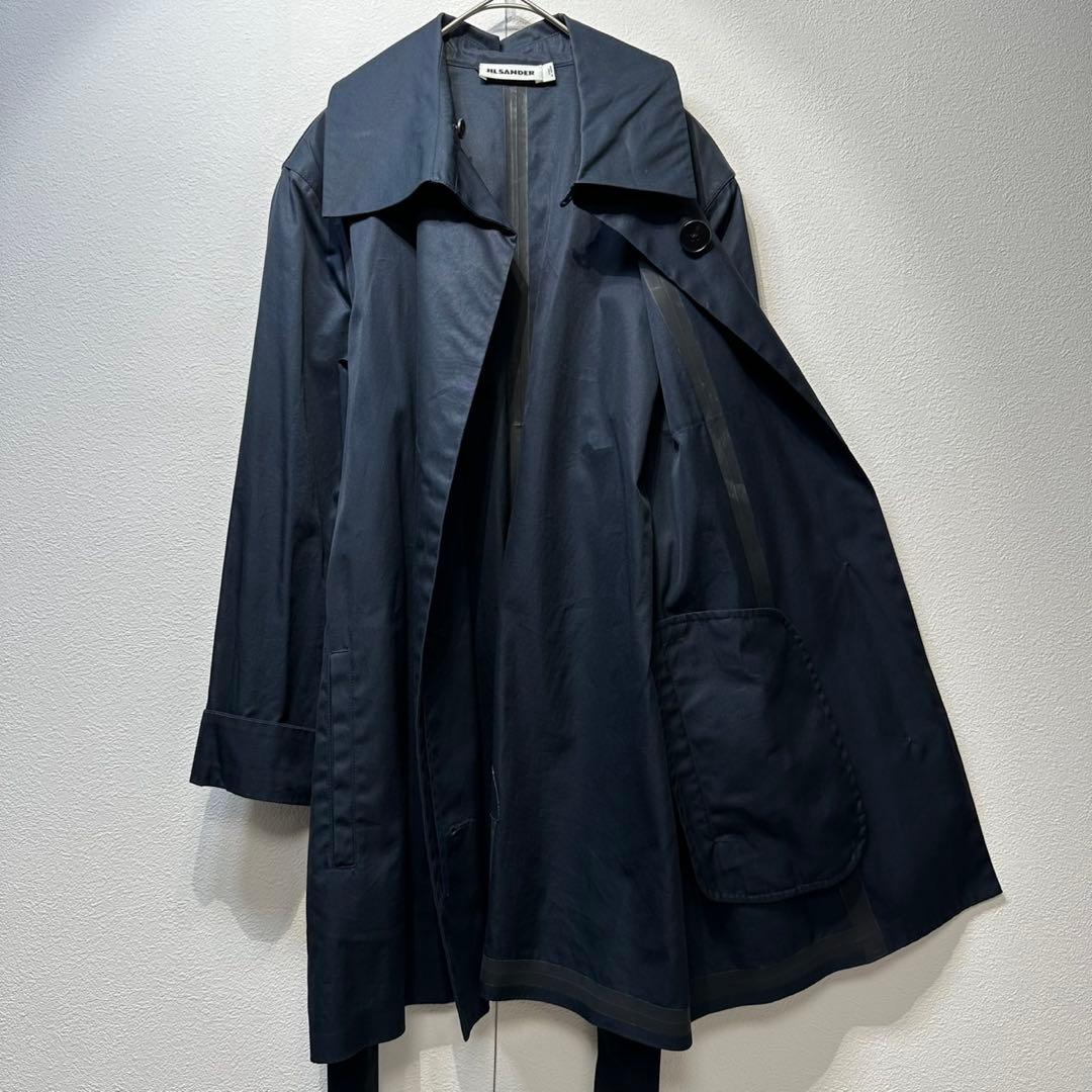 希少 JIL SANDER 上質 変形 ベルト付き デザイン トレンチコート