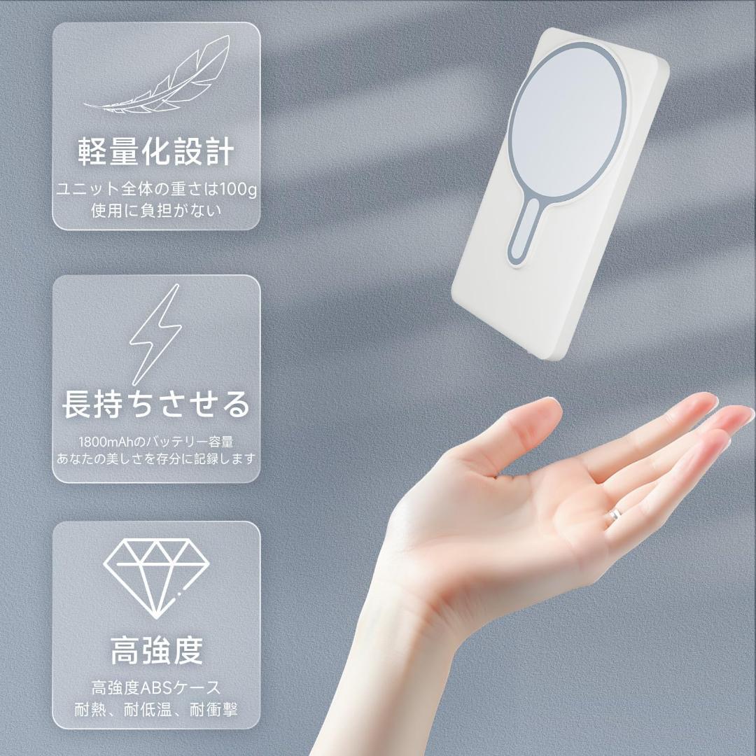 【新品】ワイヤレス iPhone用自撮りモニター カメラ画面ミラーリング