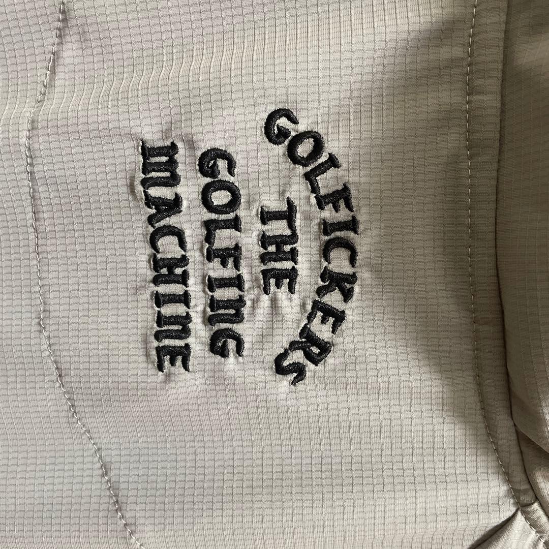 GOLFIGKERS グレー 半袖ハーフジップシャツ