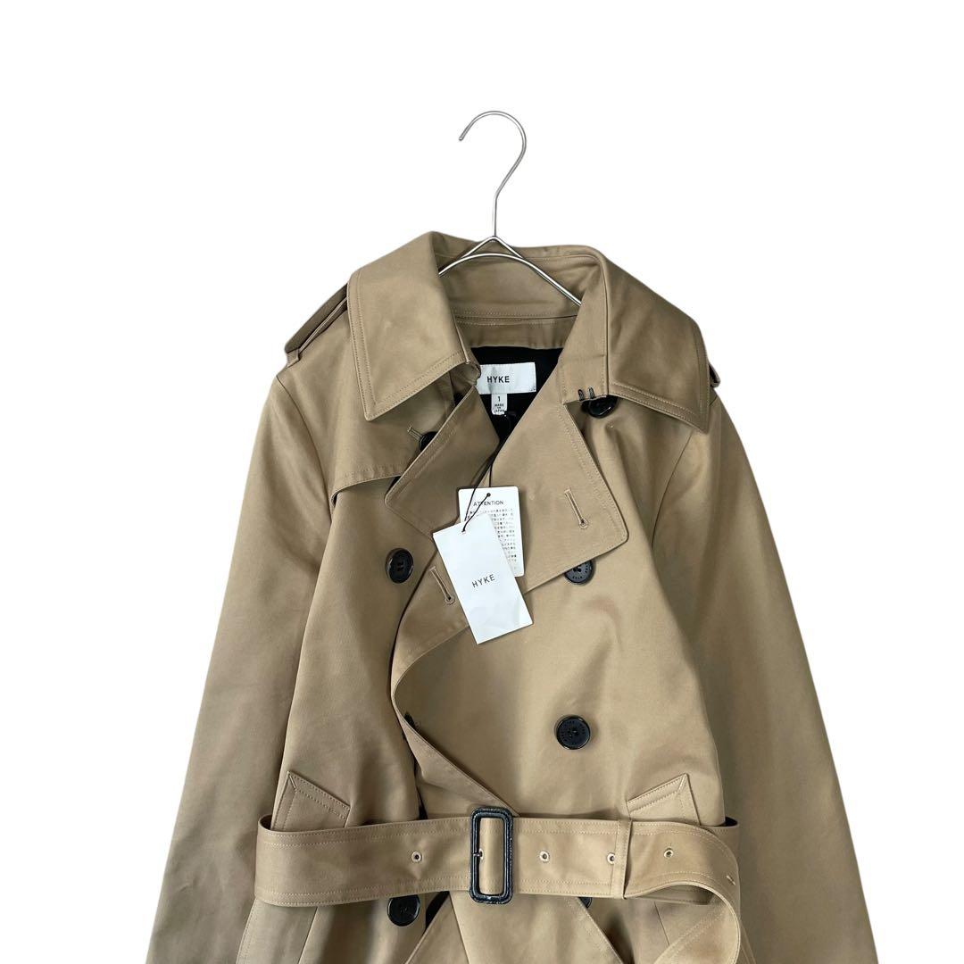 新品タグ付✨HYKE トレンチコート ライナー　タイトフィット ベージュ S