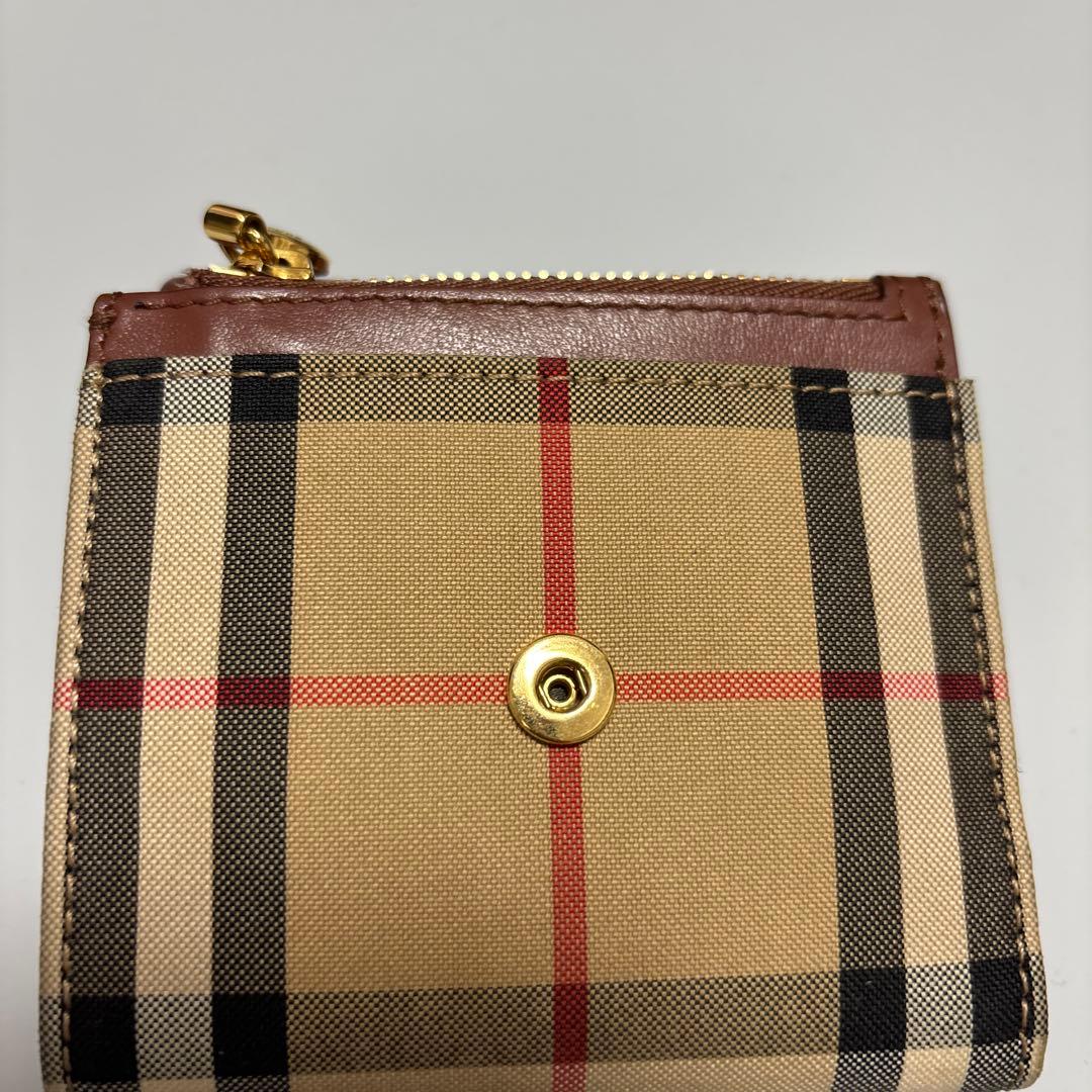 Burberry 三つ折り財布　ブラウン　チェック　バーバリー　カードケース