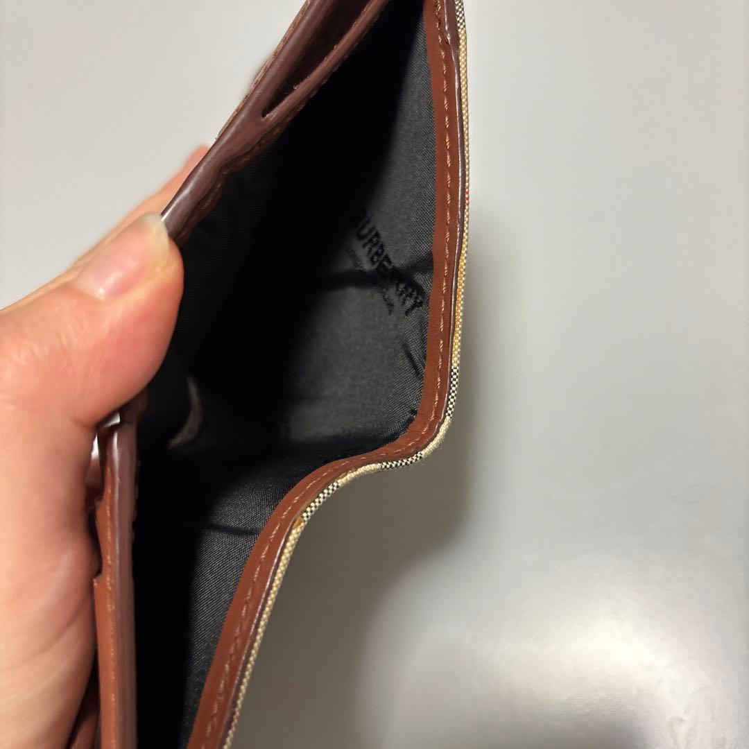 Burberry 三つ折り財布　ブラウン　チェック　バーバリー　カードケース