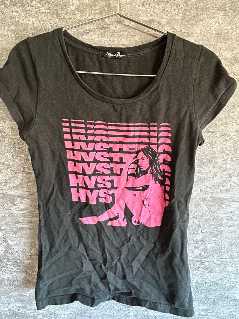 HYSTERIC グラフィックTシャツ ブラック/ピンク
