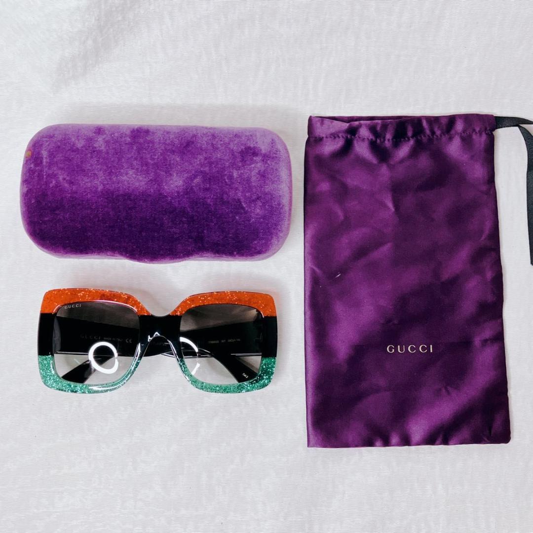 【激レア】極美品　GUCCI サングラス　シェリーライン　ラメ加工　GG　ロゴ