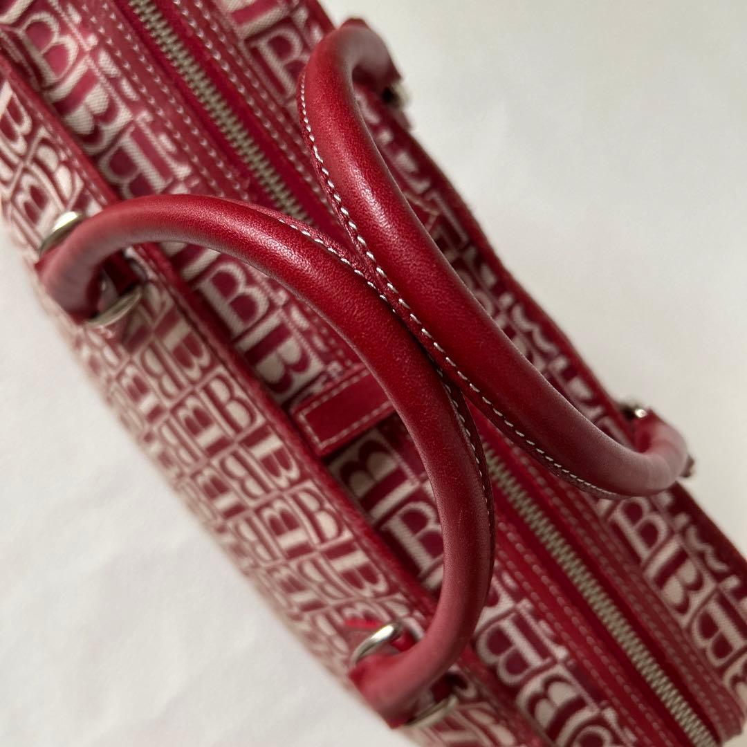 美品✨バーバリーブルーレーベル　ビンテージバッグ ボストンバックBロゴ　総柄
