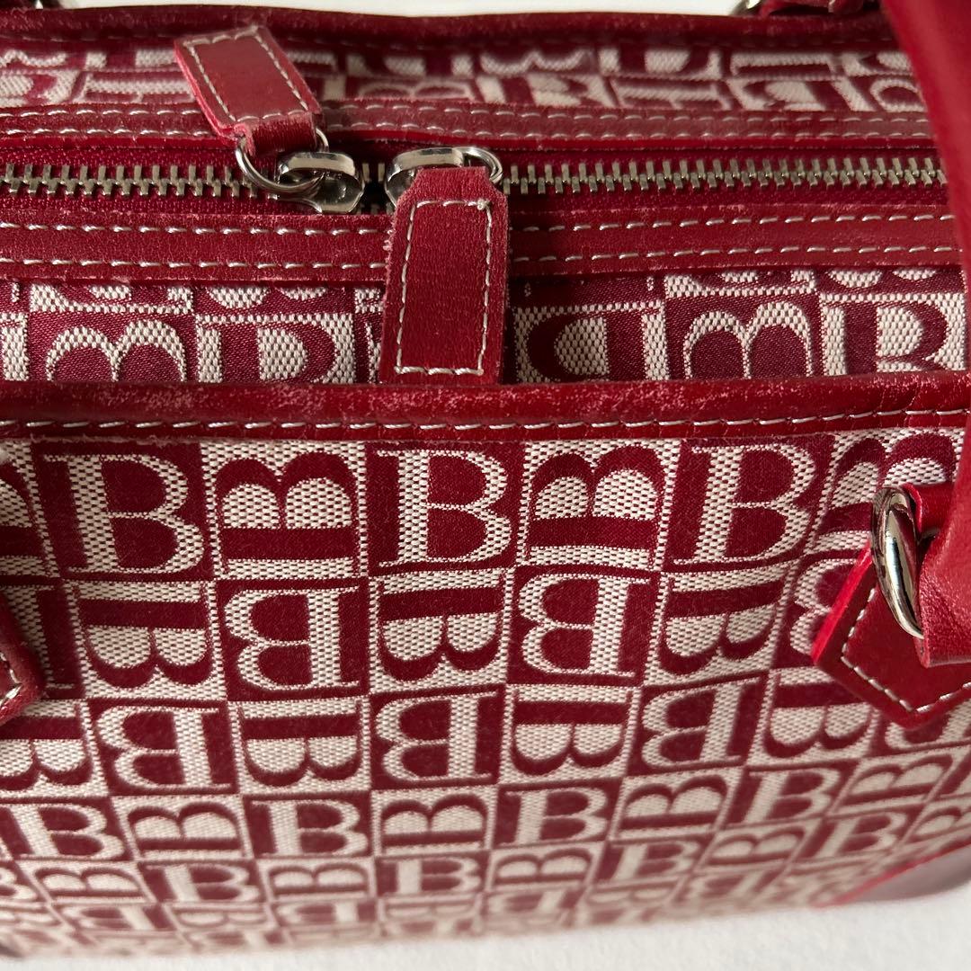 美品✨バーバリーブルーレーベル　ビンテージバッグ ボストンバックBロゴ　総柄