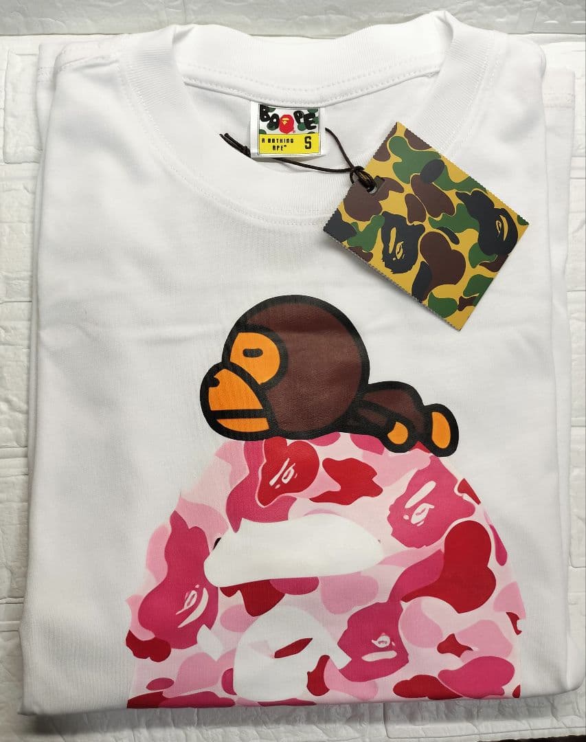 【新品 ダグ付】A BATHING APE ベビーマイロ Tシャツ S サイズ