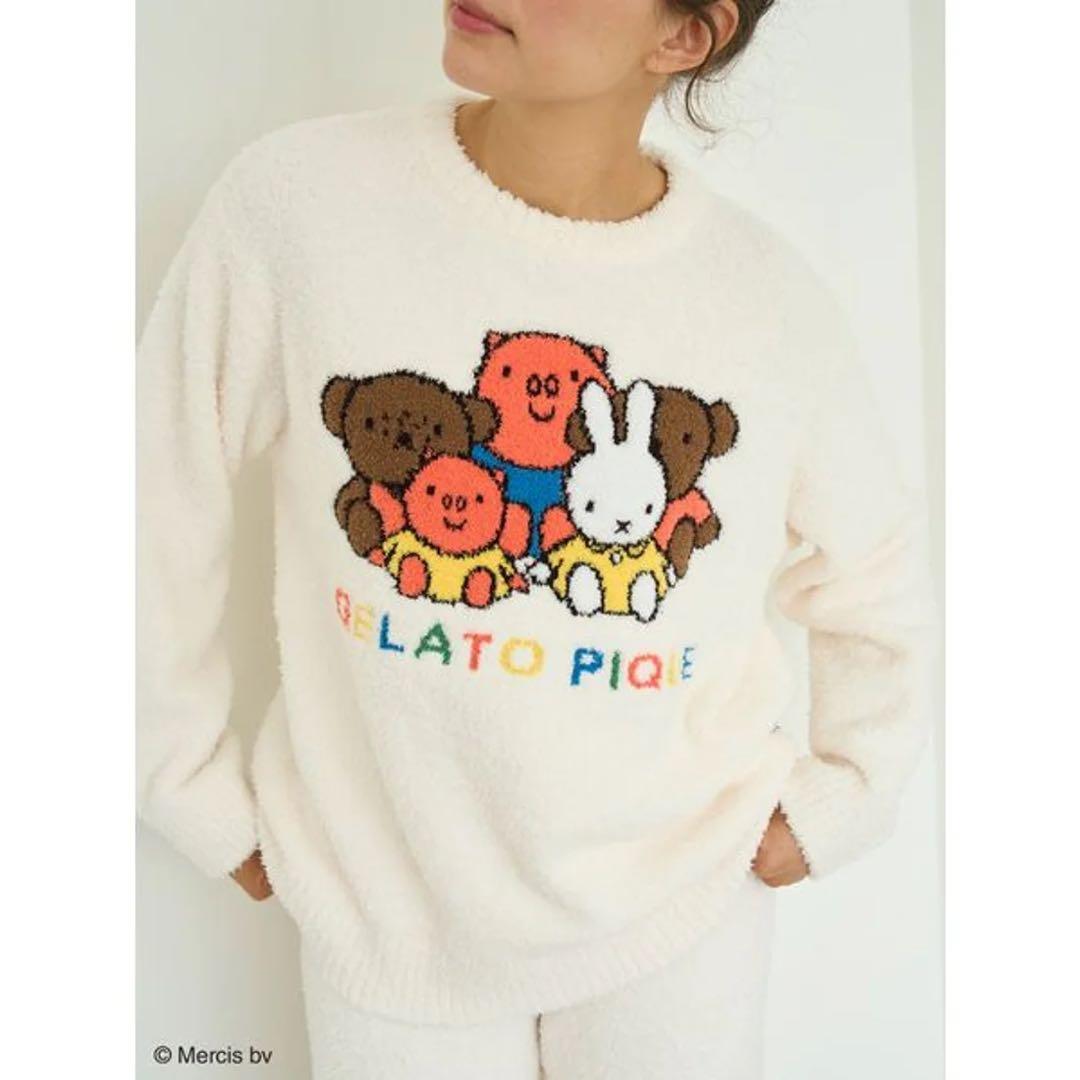 【新品】gelato pique ベビモコワンポイントジャガードプルオーバー