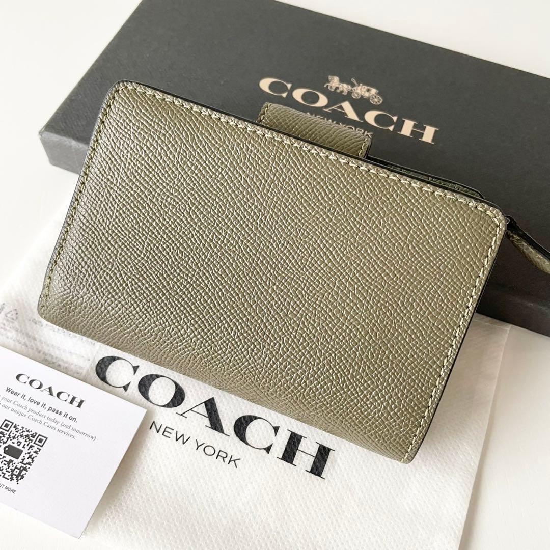 【極美品】COACH 二つ折り財布 ミディアム コーナー ジップ ウォレット