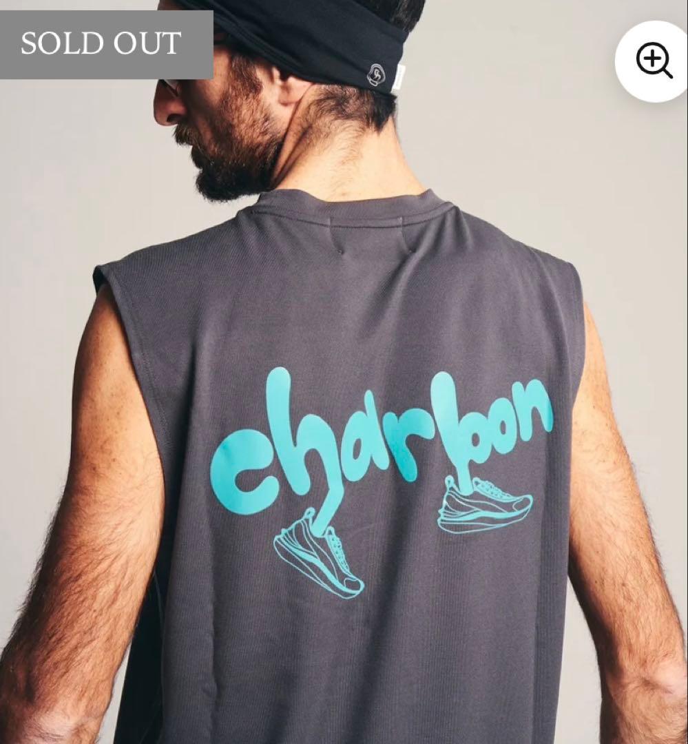 ウォーキング・ランニングウェア charbon DRY SMOOTH SLEEVELESS T-SHIRTS S