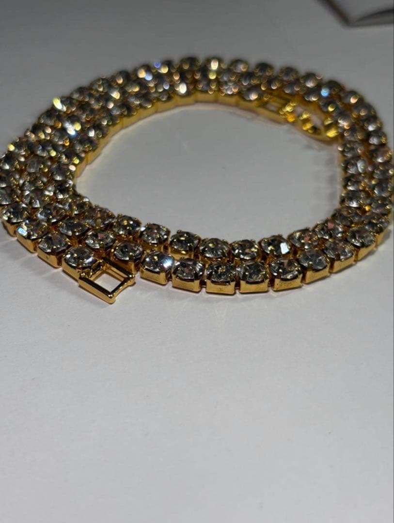 【GRA証明書付き】モアサナイト テニスネックレス 18K GP 5mm 大粒